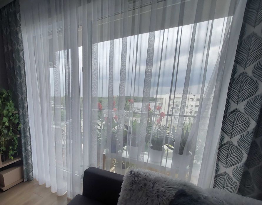 Firany na duże okna Siatka niemnąca