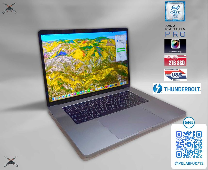 *️⃣Apple MacBook Pro A1707 i7/3.8GHz/16GB_RAM/2TB_SSD/Radeon Pro 4GB/Thunderbolt/Webcam + подарок.