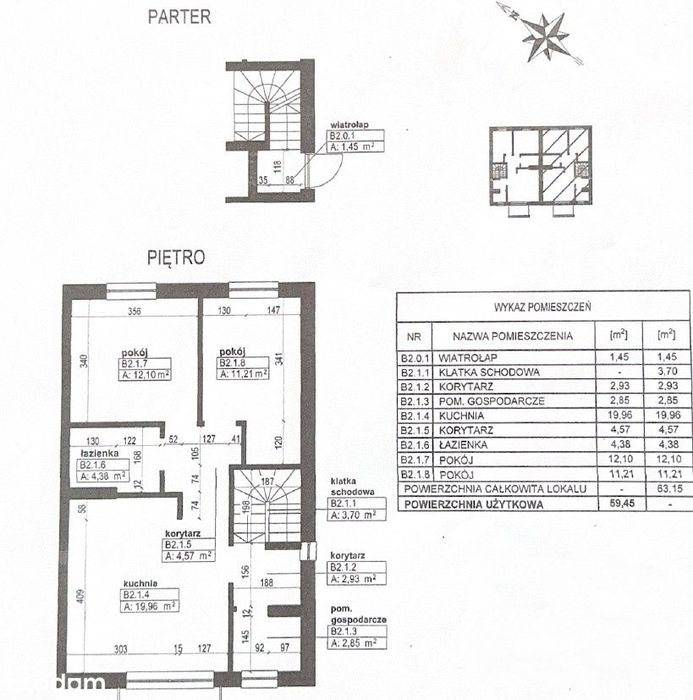 Mieszkanie 3 pok. bezczynszowe - OGRÓDEK - balkon - 2 m-ca parking.