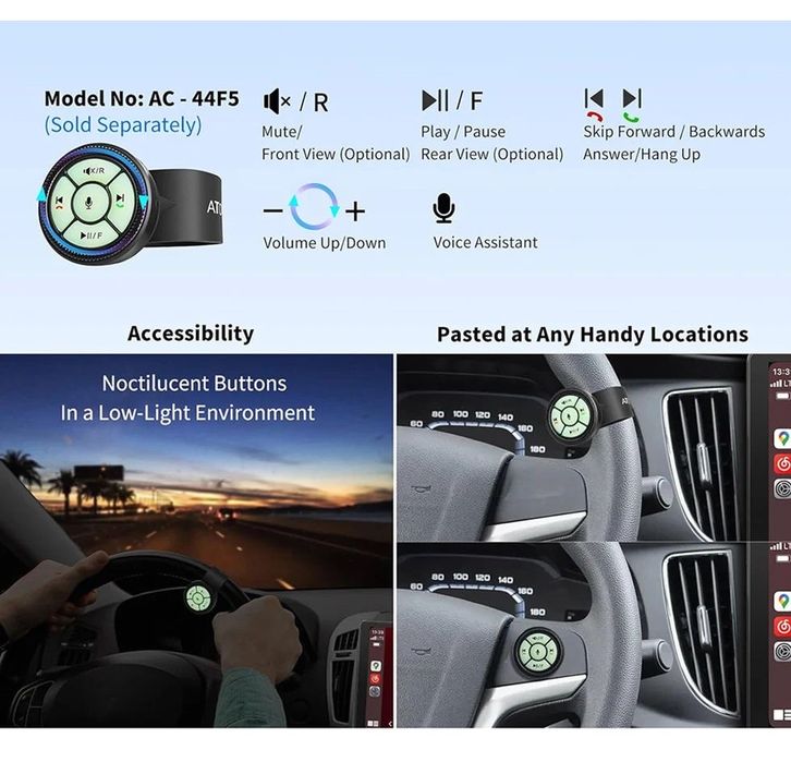 Multimedia de carro Player 2 Din com CarPlay e Android Auto