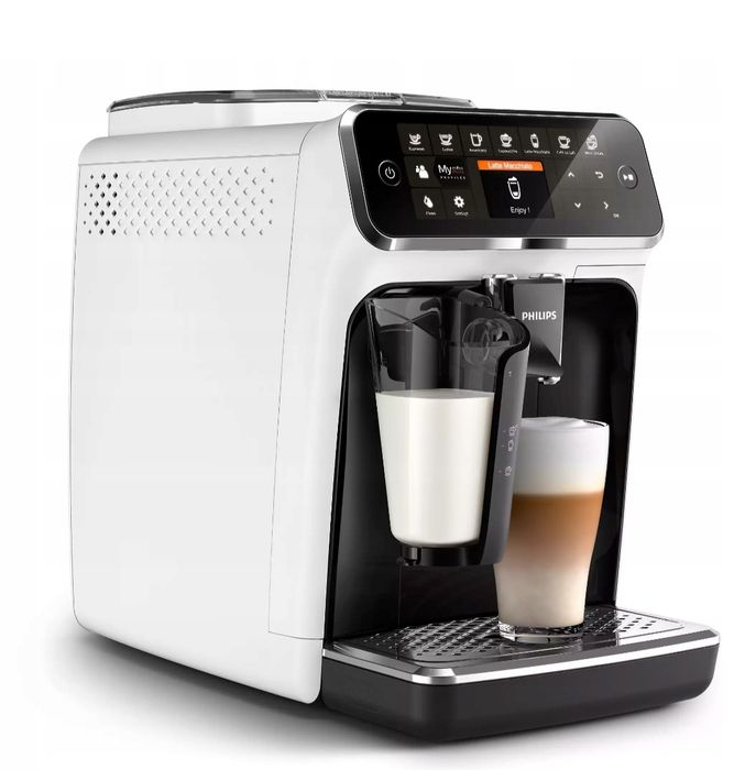 Ekspres Philips latte go EP 4343 bialy - uszkodzony