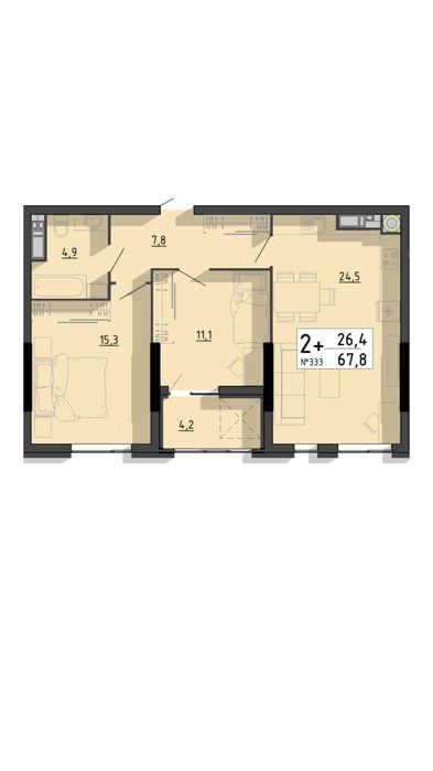 Продаж 2-кімнатної квартири преміум ЖК біля озера