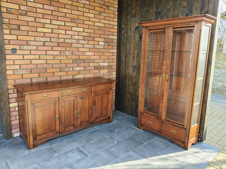 Zestaw mebli kolonialnych / dębowych