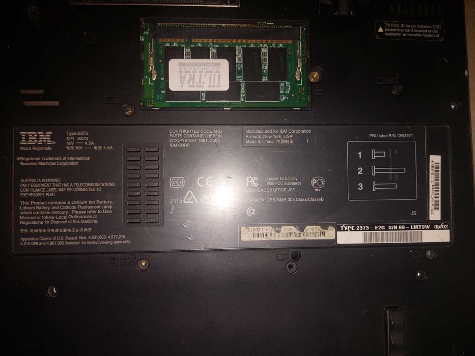 IBM ThinkPad T42 на восстановление