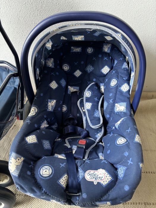 Carrinho de bebé + Ovo + Mala para fraldas