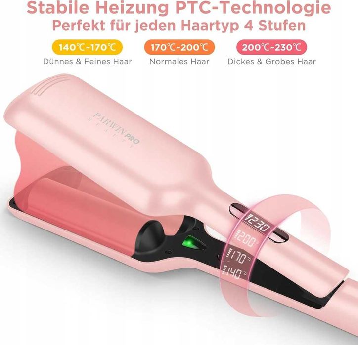 Lokówka 32mm PARWIN PRO BEAUTY 4 temperatury szybka PO ZWROCIE