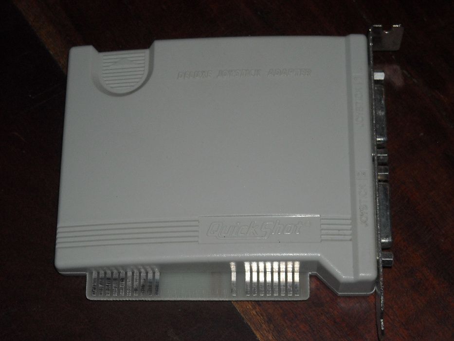 Placa Quickshot Deluxe Joystick Adapter vintage antiga - ISA