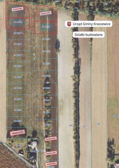 Na sprzedaż działki budowlane w Kuźnicy Grabowskiej