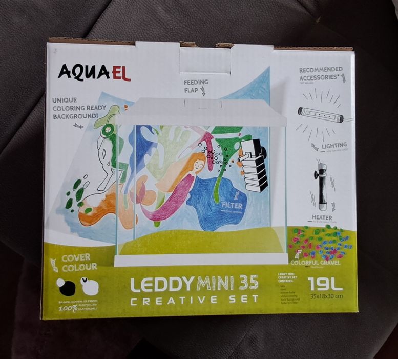 Akwarium Aquael 19 litrów, pilnie sprzedam + gratisy