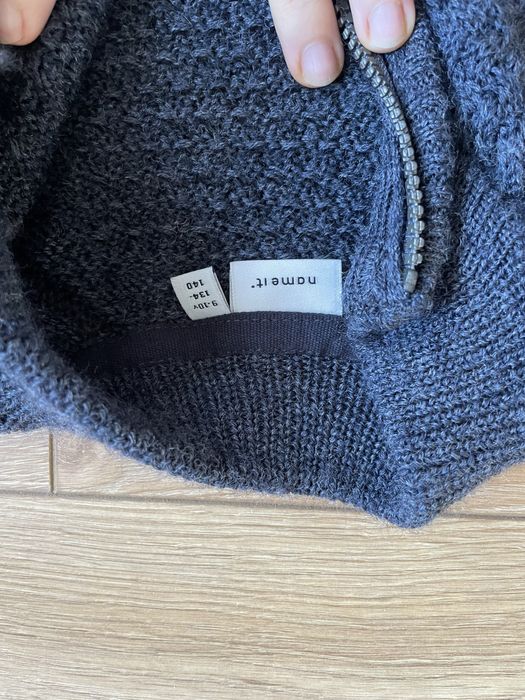 Sweter na suwak merino wełna name it kardigan 134-140