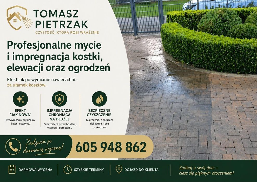 Mycie i Impregnacja kostki brukowej.