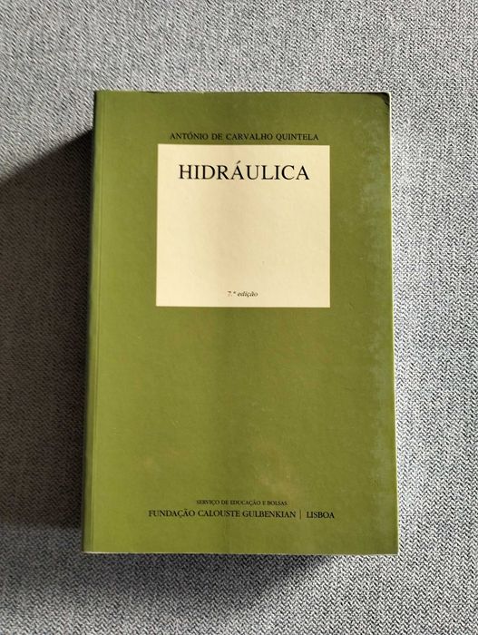 Livro "Hidráulica" de António de Carvalho Quintela