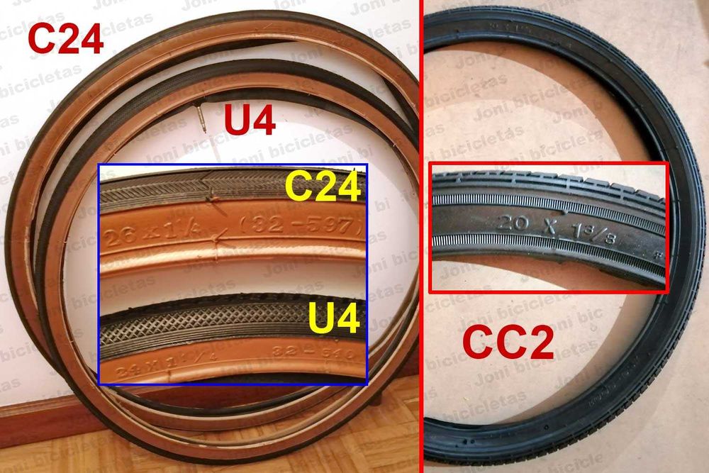 Pneus raros e câmaras de ar de bicicleta
