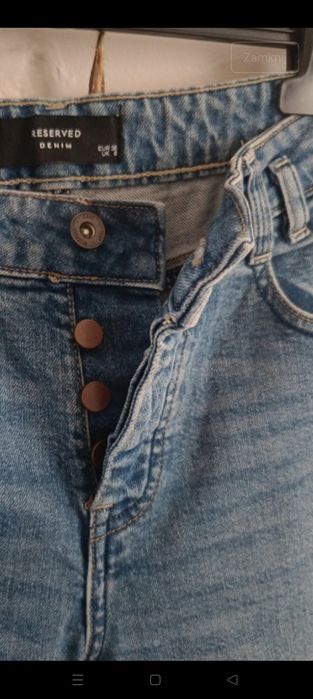Spodnie jeans  Reserved Denim Collection, rozm 36 wysoki stan prosty nogawki