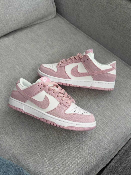 Кеди Nike SB Dunk White Pink Velvet Lilac Pink Corduroy | кросівки Найк СБ Данк Лов рожевого кольору вельвет
