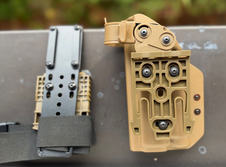 Kabura udowa do Glock 17 pod latarkę Fenix GL19R (V1) – platforma i pas udowy