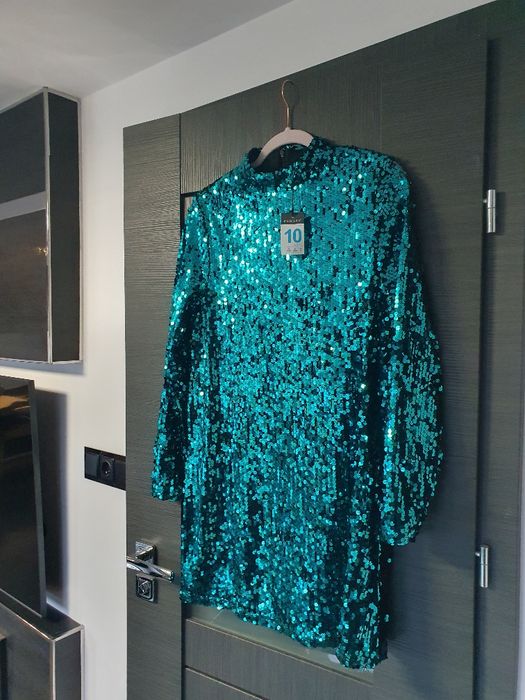 Sukienka cekiny zieleń