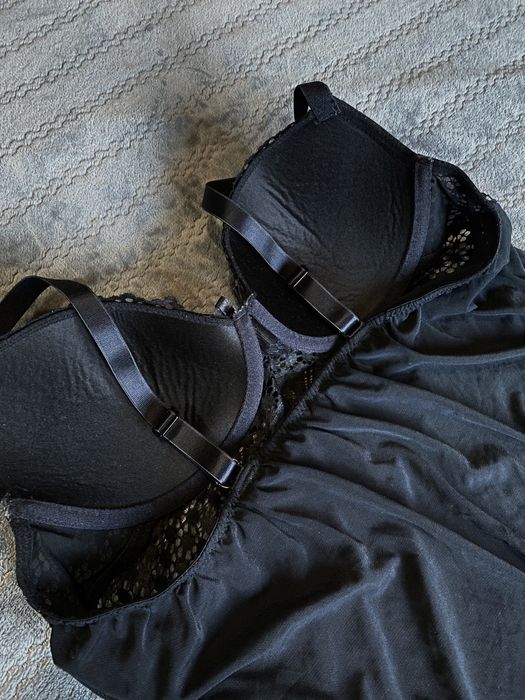 Czarna sexy koszula do spania