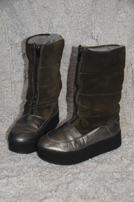 Plein Sport botki metaliczne 37/38 24cm zip ciepłe
