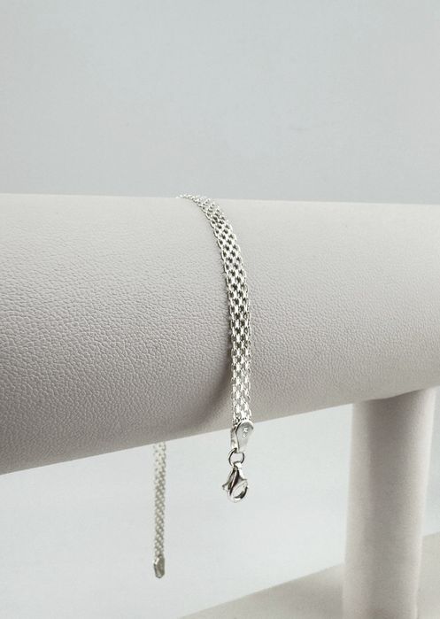 Naszyjnik łańcuszek srebrny pr.925 45cm bismarck