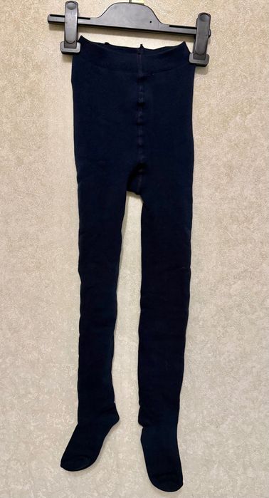 Дитячі махрові теплі колготи на вік 11-12 р.,зріст 152-158 см, сині