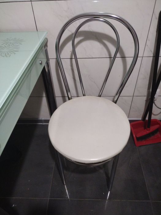 Stół szklany składany 2 krzesła