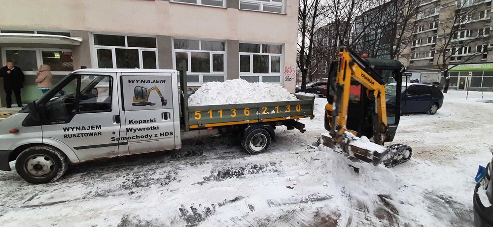 usługi minikoparką odwonienia transport HDS młot świder wiertnica