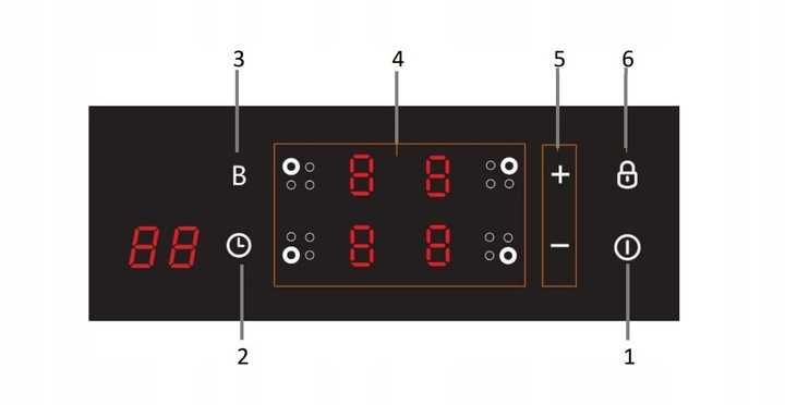 Płyta indukcyjna do zabudowy 60cm BH-04MIN BOOSTER TIMER 230/400W