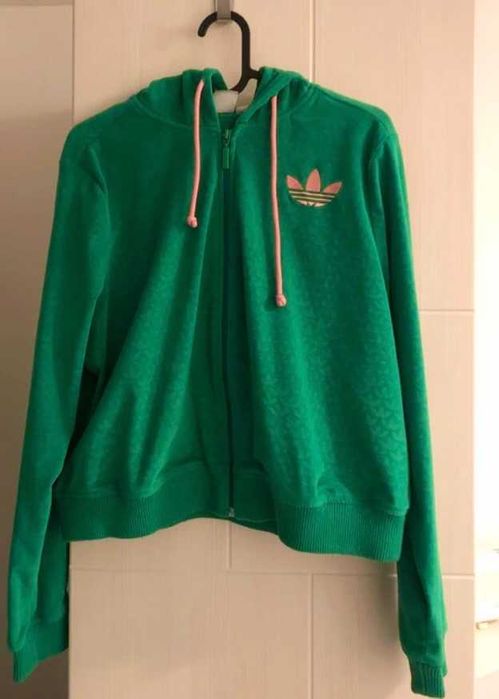 ADIDAS Welurowa z kapturem IB2047, 38 40 monogramowym wzor