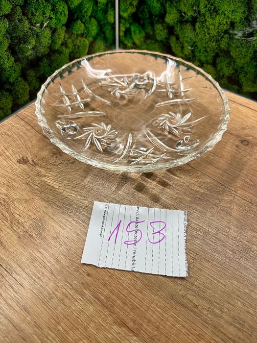 Kryształowy talerzyk na nóżkach patera stan super