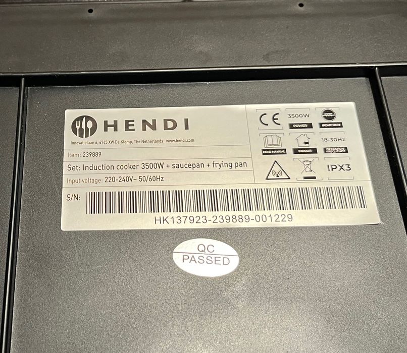 Kuchenka indukcyjna Hendi 239889