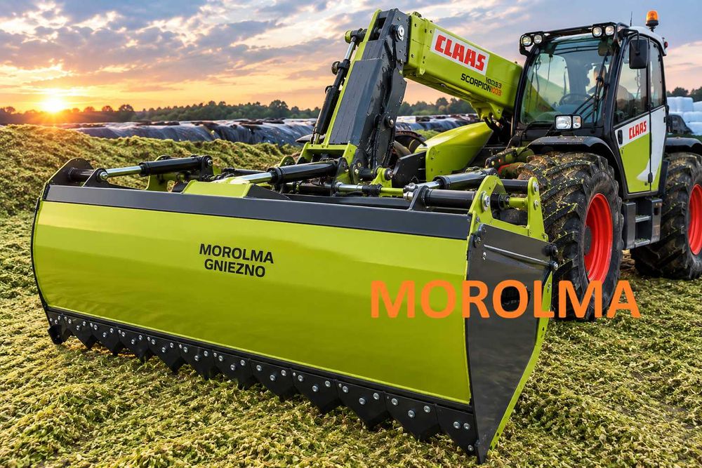 Największy Wycinak szczękowy do kiszonki MAXI POWER XLCB/XLSC 2,05 m/2,25 m Łyżko-wycinak do sianokiszonki FK MACHINERY łyżkowycinak widło wycinak