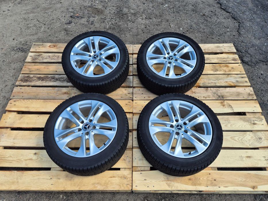 Komplet Koła Felgi 17" Cali ZIMA! MERCEDES 5x112 ET48 8J E W212 W207 Oryginał 66.6mm