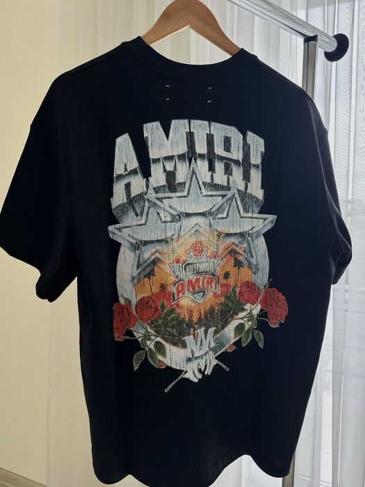 Футболка чорна та біла Amiri.