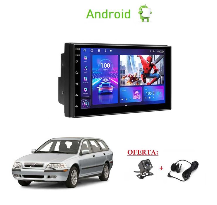 (NOVO) Rádio 2DIN • VOLVO • S40 V40 S70 V70 C70 850 • Android [4+64GB]