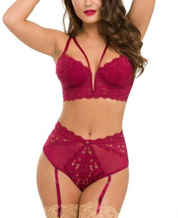 70B Эротичный кружевной комплект LoveHoney трусики с открытым доступом