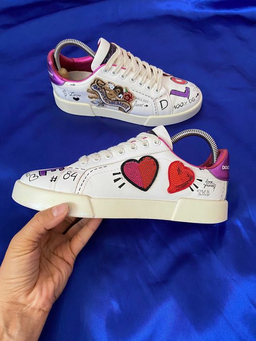 Dolce & Gabbana женские кожаные кроссовки 38,5р 24,5см оригинал