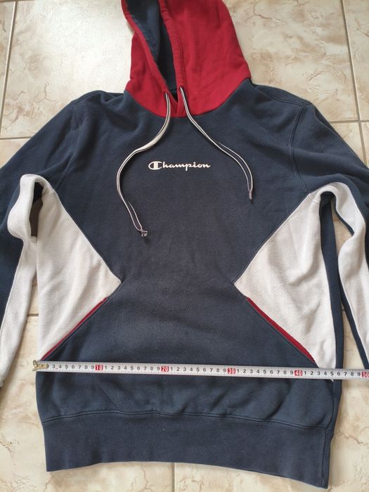 Оригінальне худі Champion Colorblock navy/red/grey розмір M