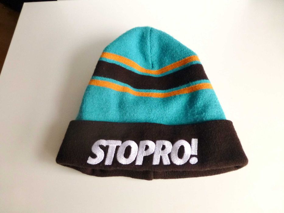 Męska zimowa czapka z wełną beanie Stoprocent M
