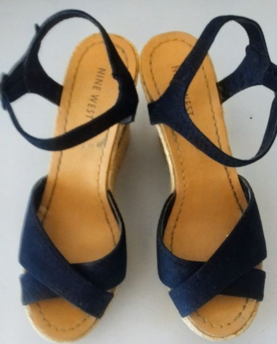 Sandálias originais Nine West, de cunha N. 36 - Bom estado
