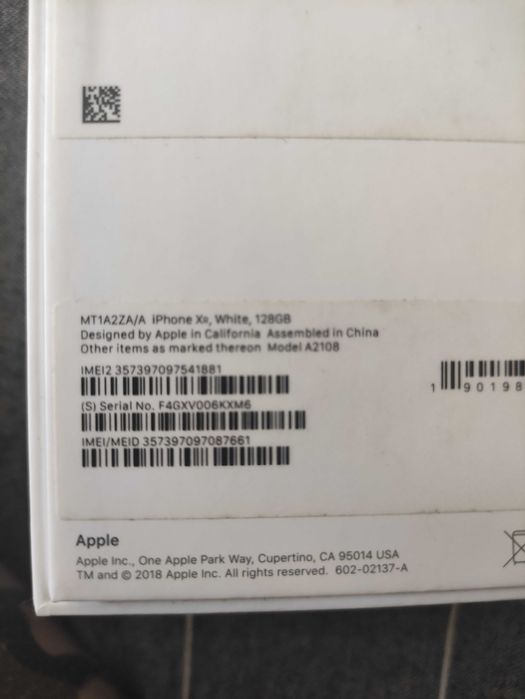 Apple iPhone Xr 128Gb White Dual Sim