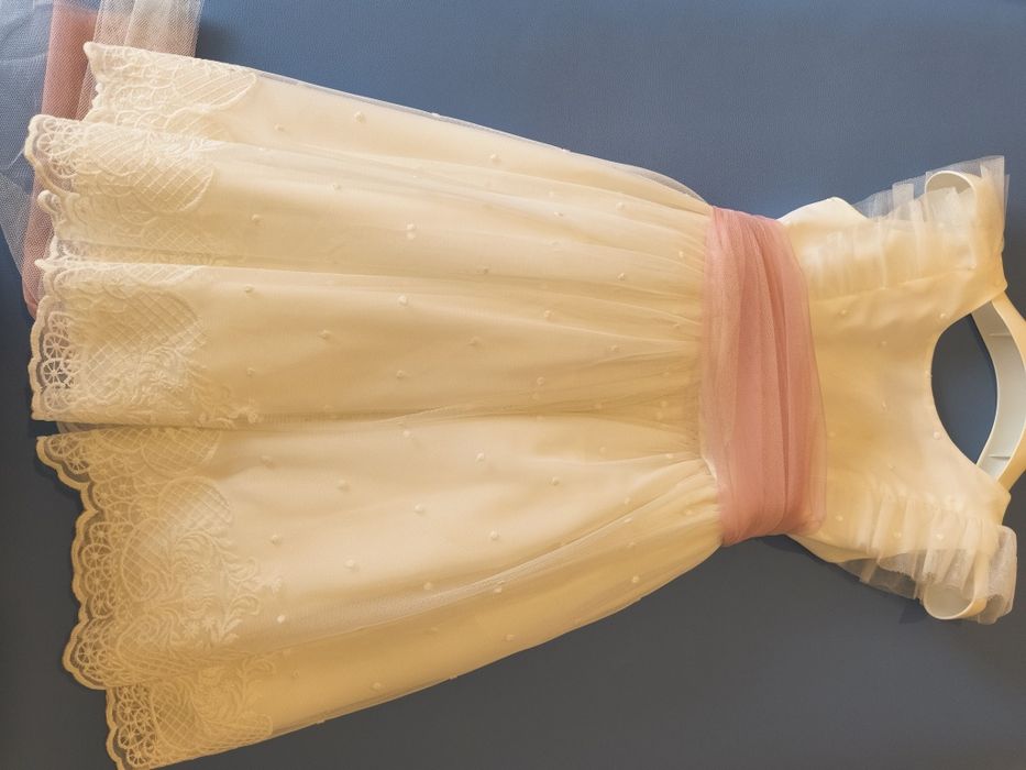 Vestido de 1a Comunhão Pano Branco – 8 anos