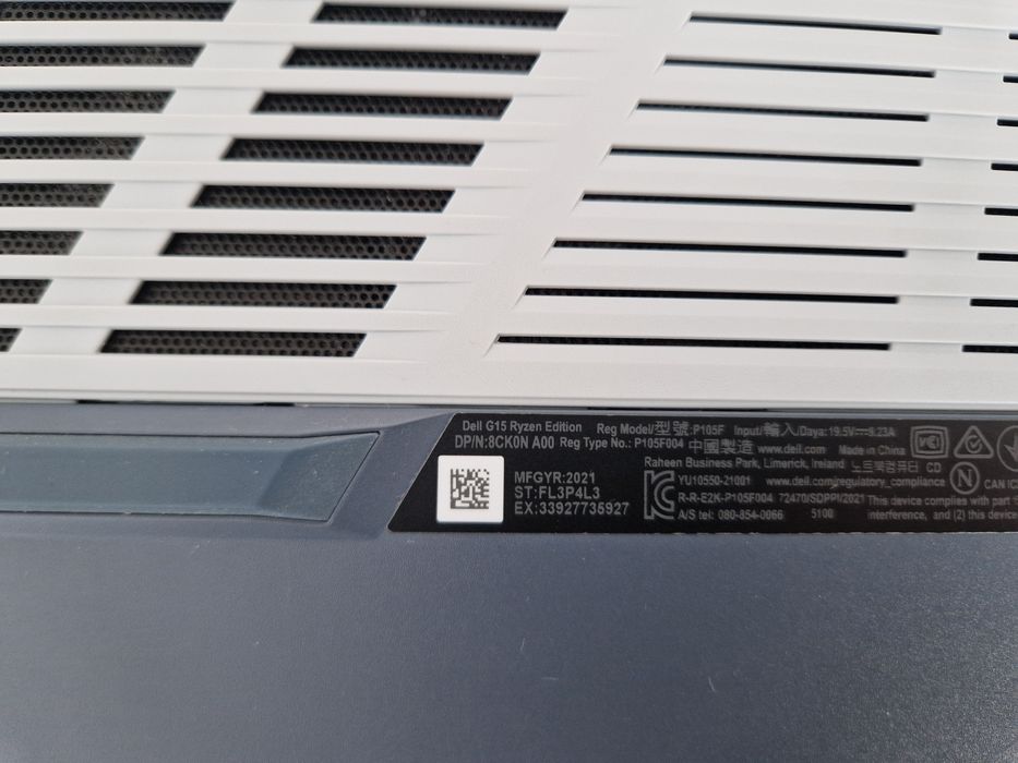 Laptop dell G15 5515 ryzen 5 5600 H gamingowy szary