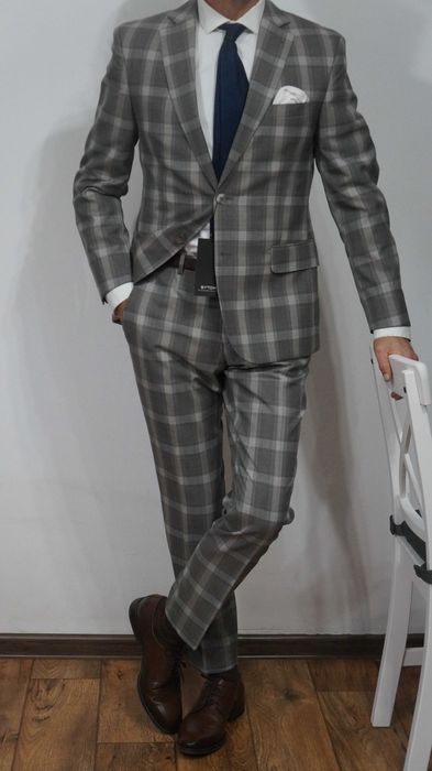 Garnitur Nowy Bytom 120's Rozmiar 170/96/84 Kolor Beżowy Krata