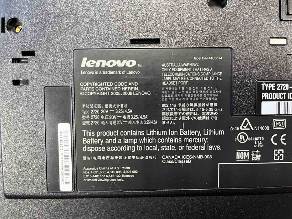 Ноутбук Lenovo Thinkpad R500