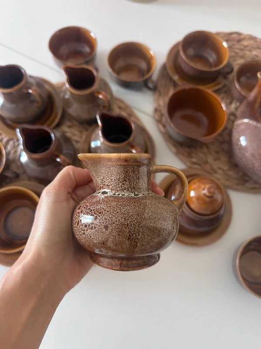 Zestaw ceramiczny „Niebieski Domek” 25 elementów zakład Mirostowice