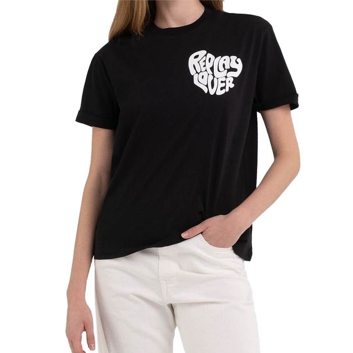 T-shirt z logo Replay L