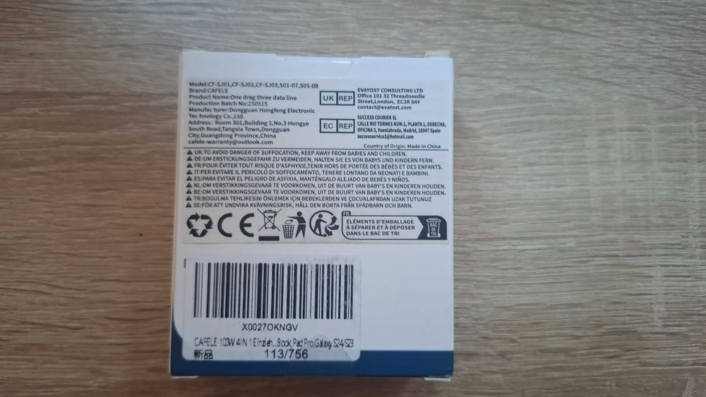 CAFELE BD 100W 4 w 1 rozwijany kabel do ładowania
