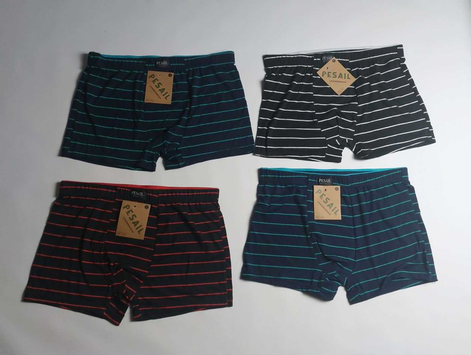 4 sztuki Bokserki męskie majtki Pesail bawełna 5PAK r 2XL pas 80-112cm