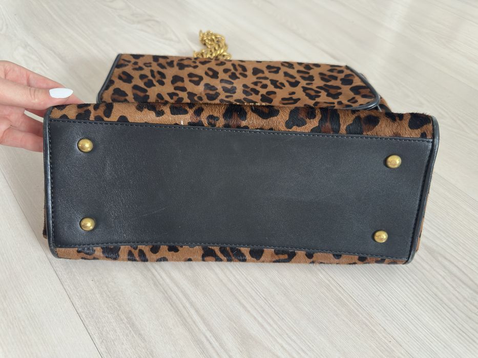 Torebka guess luxe panterka zloty lancuch